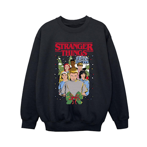 Netflix Boys Stranger Things Jul Affisch Sweatshirt 7-8 År Black 7-8 Years