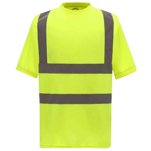 Yoko Herr T-shirt med hög synlighet, kort ärm, 6XL, Gul Yellow 6XL
