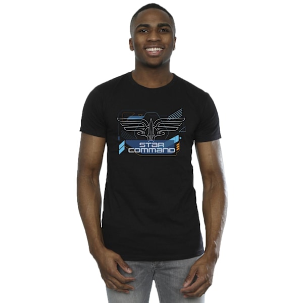 Disney Lightyear Star Command Icons T-shirt för män, 4XL, svart Black 4XL