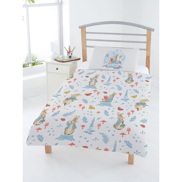Peter Rabbit Forest Life Vändbart Påslakanset Junior Mult Multicoloured Junior