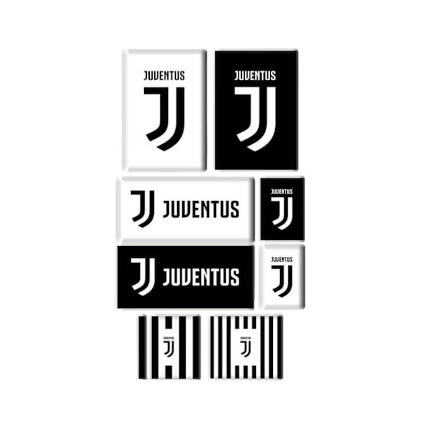 Juventus FC Bubble Sticker Set One Size Vit/Svart White/Black One Size