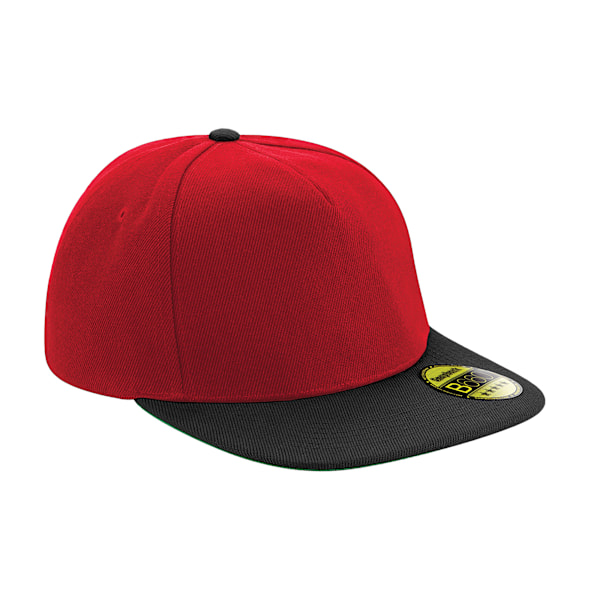 Beechfield Unisex Vuxen Original Flat Peak Snapback Cap One Size Classic Red/Black One Size