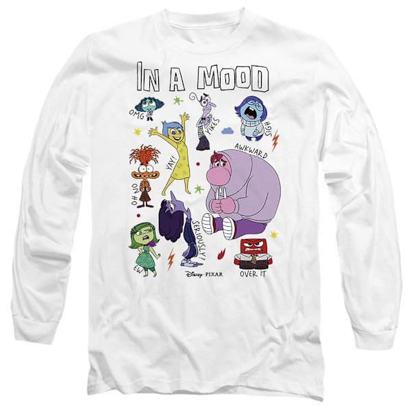 Insidan Ut 2 Unisex Vuxen T-Shirt I Ett Humör L Vit White L