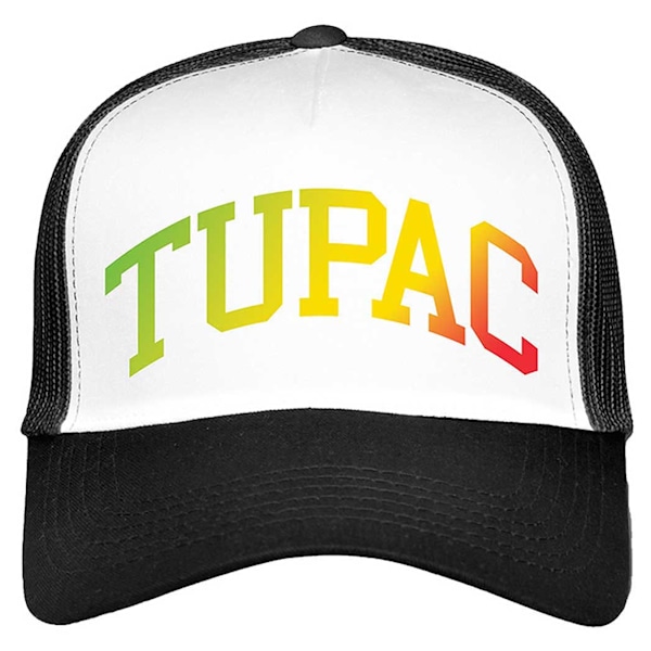 Tupac Shakur Unisex Vuxen Gradient Mesh Logo Baseball Cap One S Black/White One Size