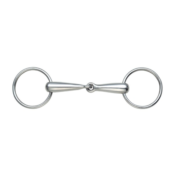 Shires Hollow Mouth Horse Loose Ring Snaffle Bit 5.5in Light St Light Steel 5.5in