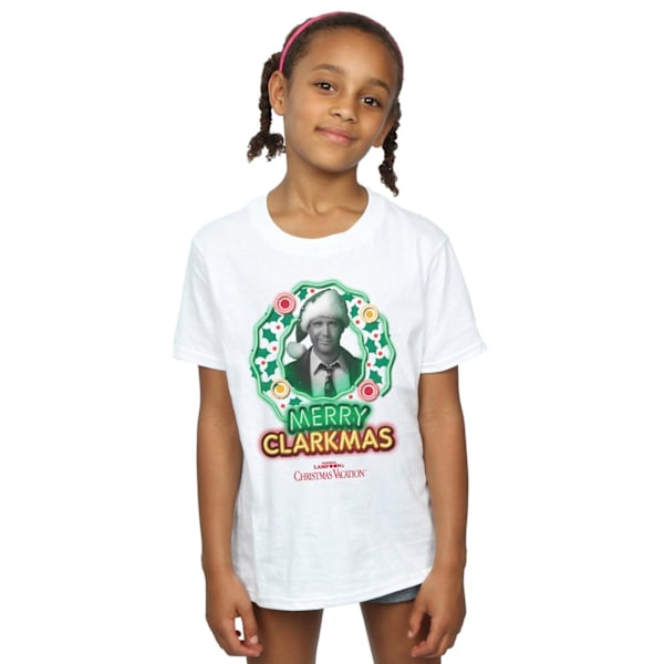 National Lampoon's Christmas Vacation Girls Greyscale Clarkmas White 5-6 Years