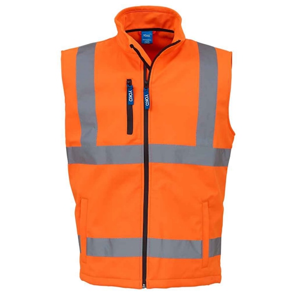 Yoko Unisex Adult Contrast Softshell Hi-Vis Gilet S Orange Orange S