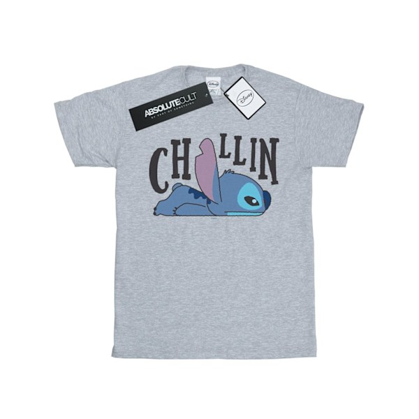 Disney Boys Lilo And Stitch Chillin T-Shirt 7-8 År Sports Grå Sports Grey 7-8 Years