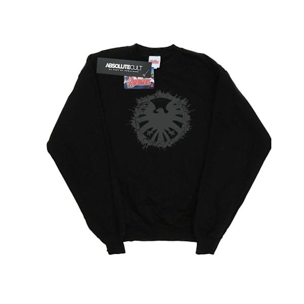 Marvel Mens Agents Of SHIELD Borstad Logotyp Sweatshirt 3XL Svart Black 3XL