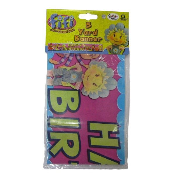 Fifi och Blomsterfröna Folieballong Grattis på födelsedagen Banner En Storlek Flerfärgad Multicoloured One Size
