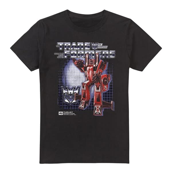 Transformers Herr Thrust Box 40-års T-shirt 4XL Svart Black 4XL