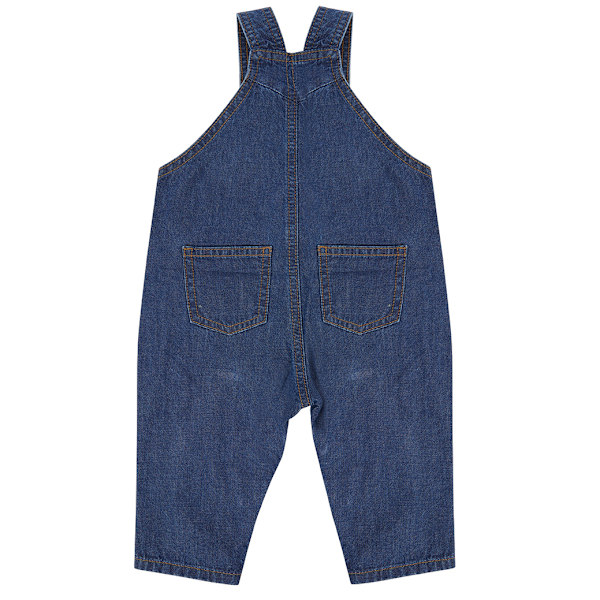 Larkwood Barnkläder/Barn Denim Dungarees 6-12 Månader Blå Blue 6-12 Months