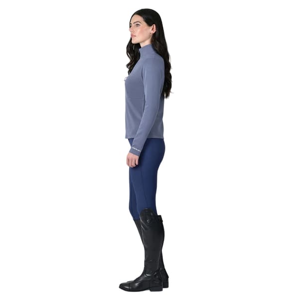 Weatherbeeta Dam/Dam Bambu Koppar Dragkedja Långärmad Mellanlager Slate Blue 8 UK