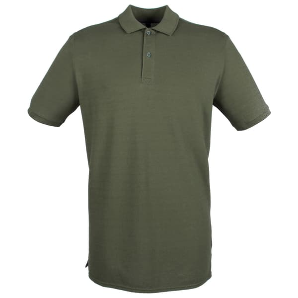 Henbury Micro Piqué Pikétröja för Män S Oliv Olive S