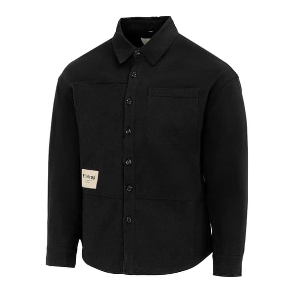 Firetrap Herr Logotyp Tung Långärmad Skjorta S Svart Black S