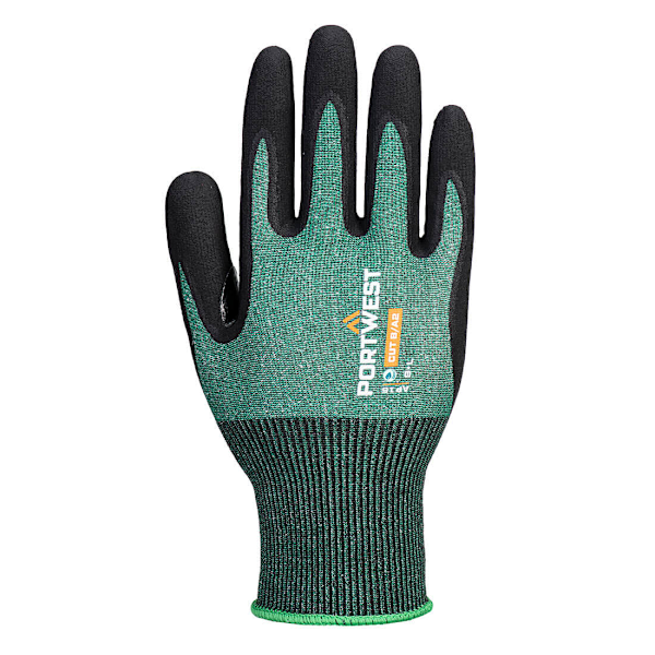 Portwest Unisex Vuxen AP15 - SG Cut B18 Nitril SkyddsHandskar ( Green/Black 11