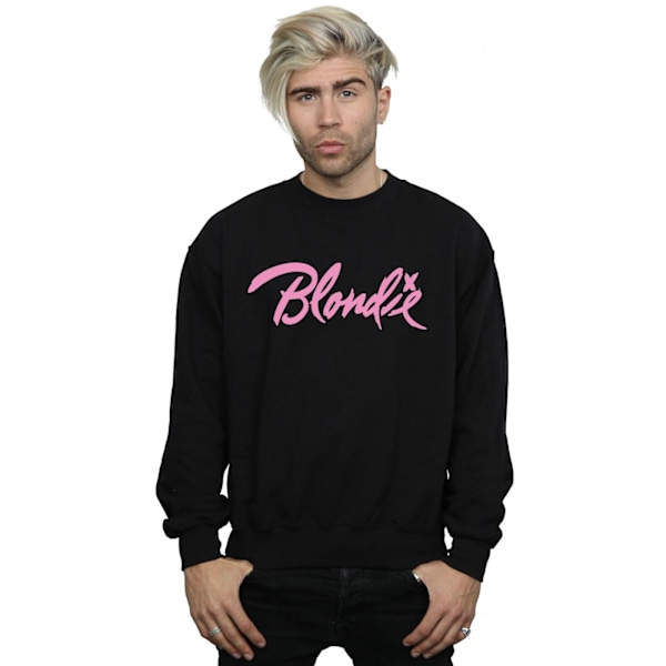 Blondie Classic Logo Sweatshirt för män 5XL Svart Black 5XL