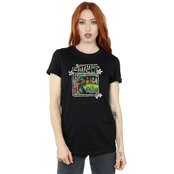 Scooby Doo Dam/Kvinnor The Mystery Machine Bomull Boyfriend T Black XXL