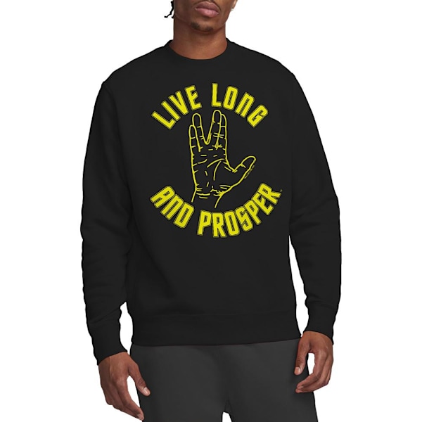 Star Trek Unisex Vuxen Live Long Hand Sweatshirt L Svart Black L
