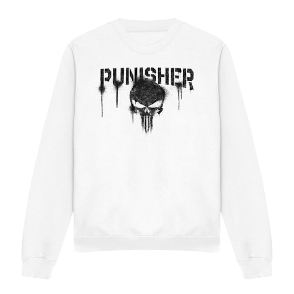 The Punisher Unisex Vuxen Logotyp Sweatshirt S Vit White S