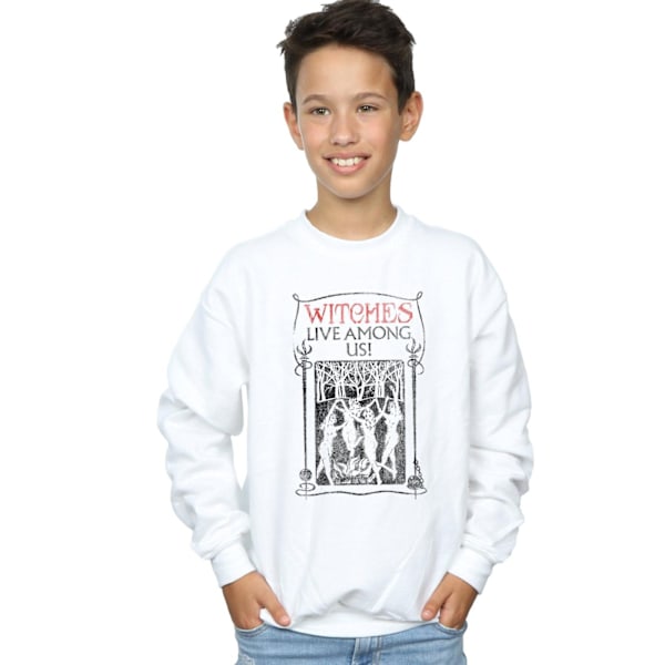 Fantastiska vidunder Pojkar Häxor Lever Bland Oss Sweatshirt 5-6 År White 5-6 Years