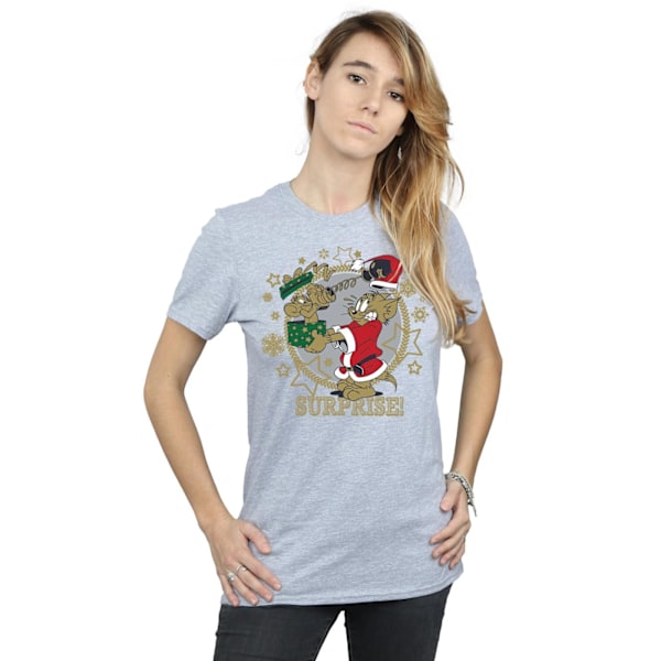 Tom And Jerry Dam/Damer Julöverraskning Bomull Pojkvän Sports Grey L