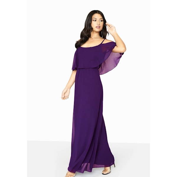 Girls On Film Dam/Dam Motion Cold Shoulder Maxi Klänning 8 U Purple 8 UK