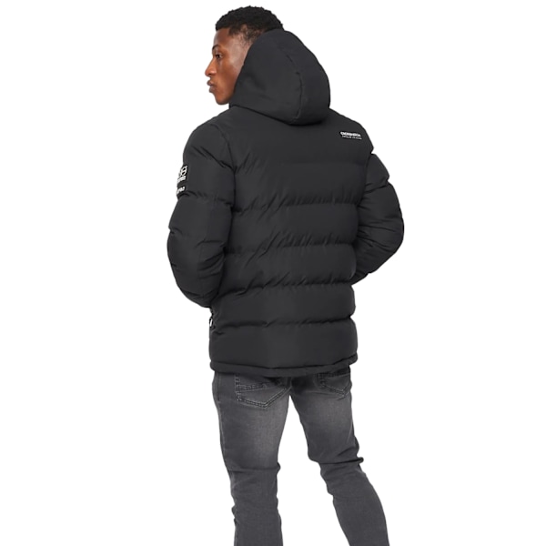 Crosshatch Herr Tenthley Präglad Vadderad Jacka XL Svart Black XL
