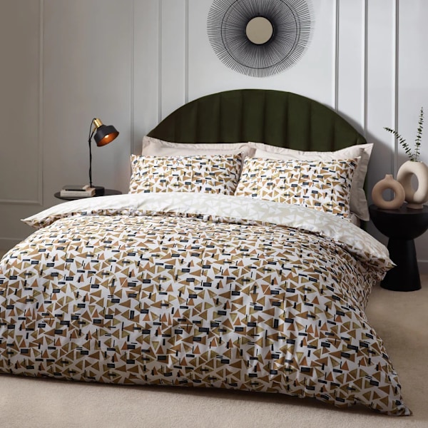 Hoem City Cotton Abstract Påslakanset Enkelsäng Toffee Toffee Single