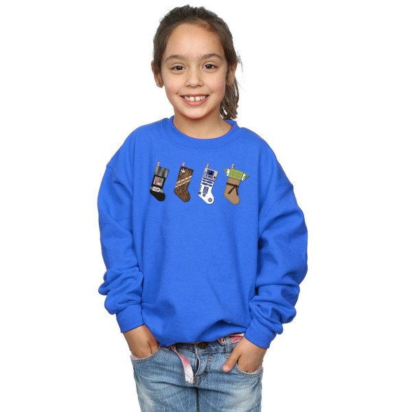 Star Wars Girls Julstrumpor Sweatshirt 12-13 år Roya Royal Blue 12-13 Years