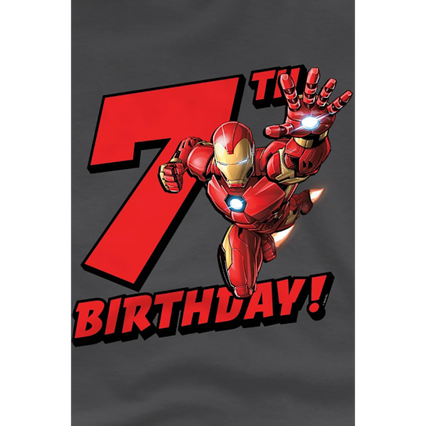 Iron Man Barn/Barn 7-årsdag T-shirt 12-13 År Kolgrå Charcoal 12-13 Years