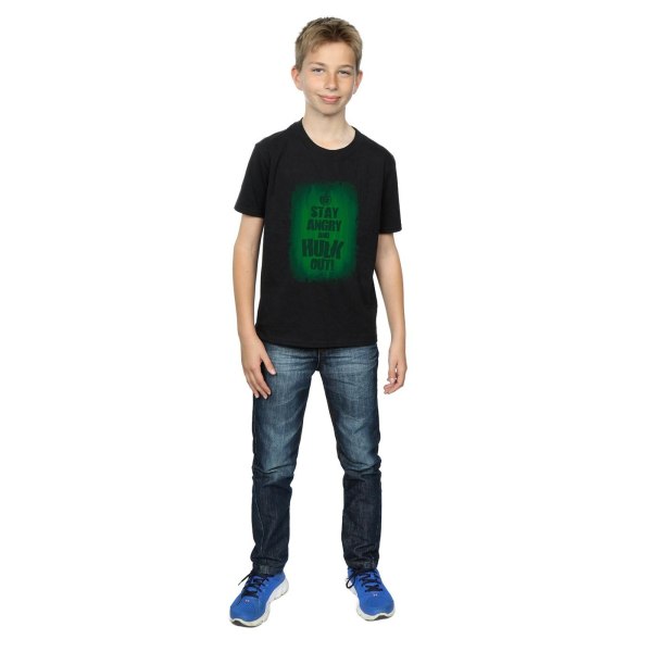 Marvel Boys Hulk Stay Angry T-shirt 5-6 år Sports Grey Sports Grey 5-6 Years