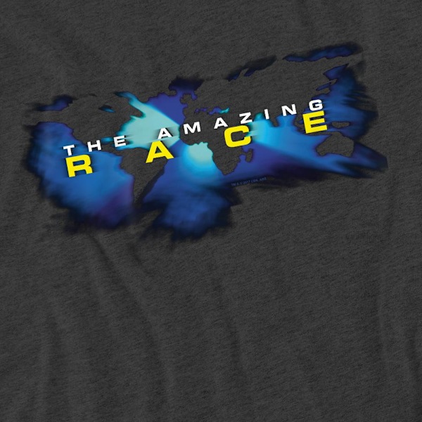 The Amazing Race Unisex Vuxen Faded Globe T-Shirt L Kolgrå Charcoal L