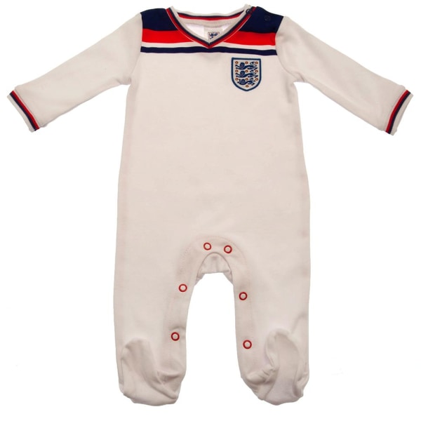 England FA Baby 1982 World Cup Retro sovdräkt 0-3 månader Vit White/Red/Blue 0-3 Months
