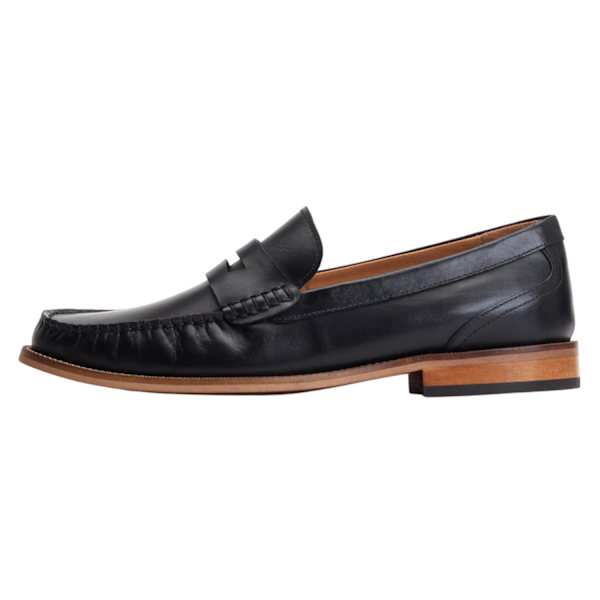 Base London Garfield Läder Penny Loafers för Män 12 UK Svart Black 12 UK