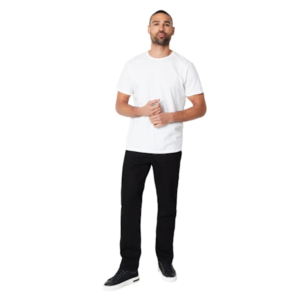 Maine Herr Plain Straight Jeans 32R Svart Black 32R