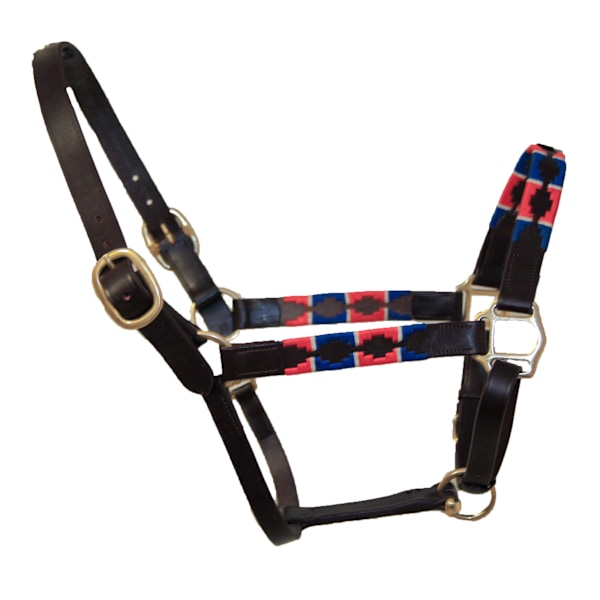 Blenheim Läder Polo Hästgrimma Full Red/Navy Red/Navy Full
