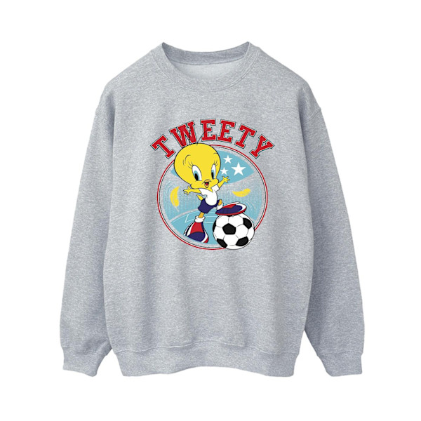 Looney Tunes Dam/Damer Tweety Fotboll Cirkel Sweatshirt XL Sports Grey XL