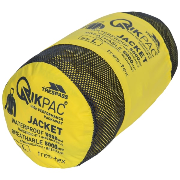 Trespass Adults Unisex Qikpac Packaway Waterproof Jacket M Yell Yellow M