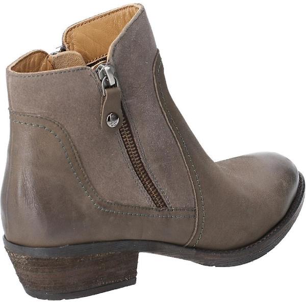 Hush Puppies Dam/Dam Läder Isla Dragkedja Upp Ankelstövel 3 UK Khaki 3 UK