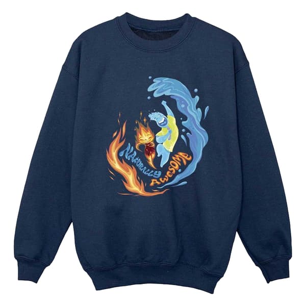 Elemental Boys Naturally Awesome Sweatshirt 7-8 År Marinblå Navy Blue 7-8 Years