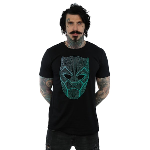 Marvel Herr Svart Panter Tribal Mask T-shirt XXL Svart Black XXL