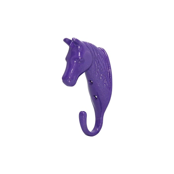 Perry Equestrian Häst Huvud Enstaka Stall/Väggkrok En Storlek Pu Purple One Size