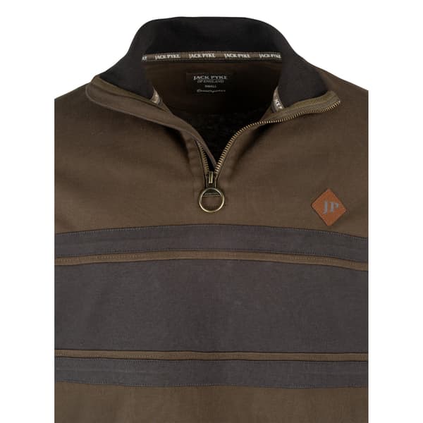 Jack Pyke Herr Kontrastpanel Halvdragkedja Tröja 3XL Grön Green 3XL