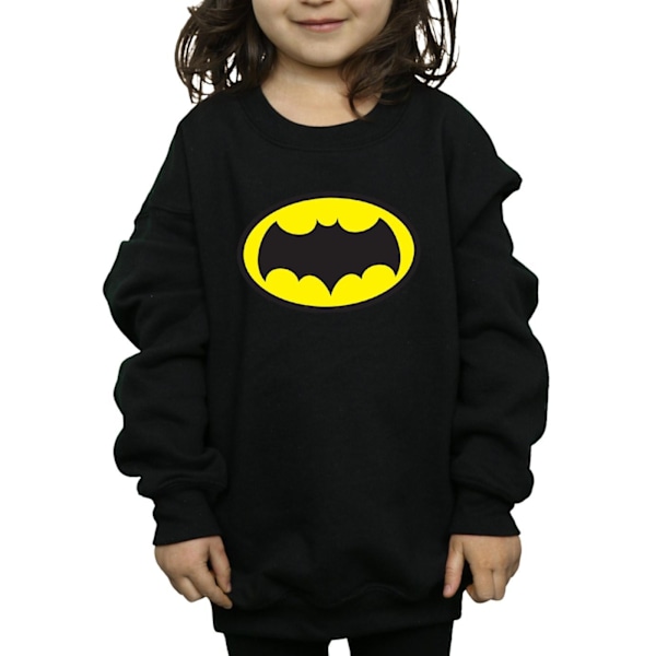 DC Comics Girls Batman TV-serie logotyp tröja 5-6 år svart Black 5-6 Years