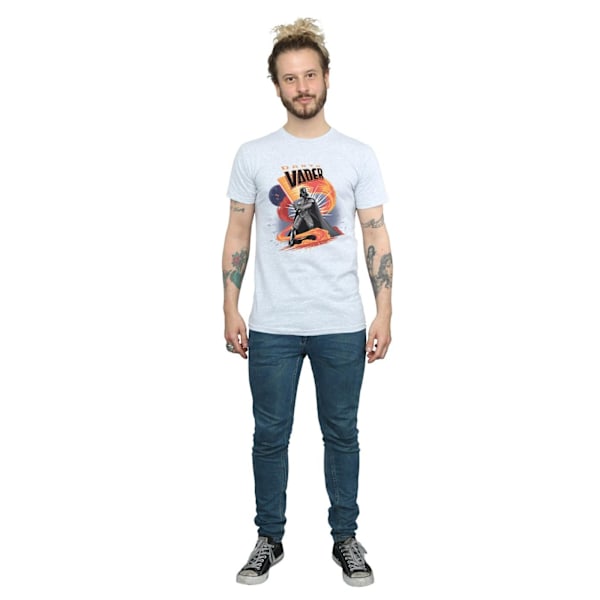 Star Wars Darth Vader Swirling Fury T-shirt S Sports Grey för män Sports Grey S