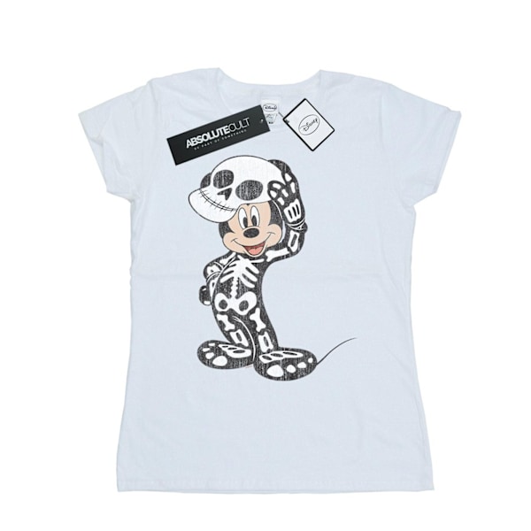 Disney Dam/Dam Mickey Mouse Skelett Bomull T-shirt XL Vit White XL