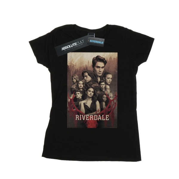 Riverdale Dam/Dam Stag Skull bomull T-shirt S Svart Black S