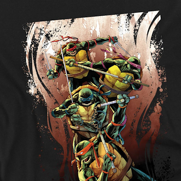 Teenage Mutant Ninja Turtles Herr Jordnära Regnbågskrigare T-shirt Black 5XL