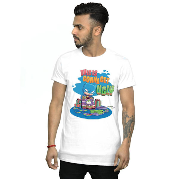DC Comics Herr Super Friends Batman Joker Jultröja T-shirt White 4XL